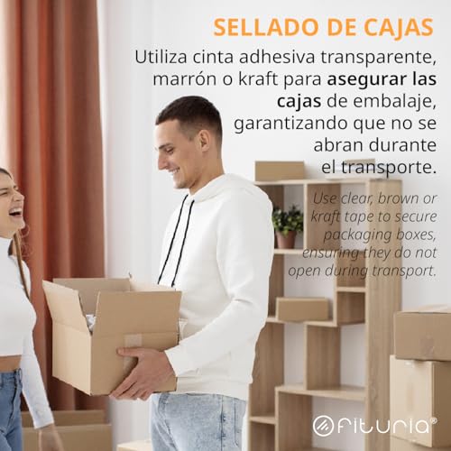 Thumbnail 3 de OFITURIA Cinta Adhesiva Cinta Frágil — Rollo blanco 📦