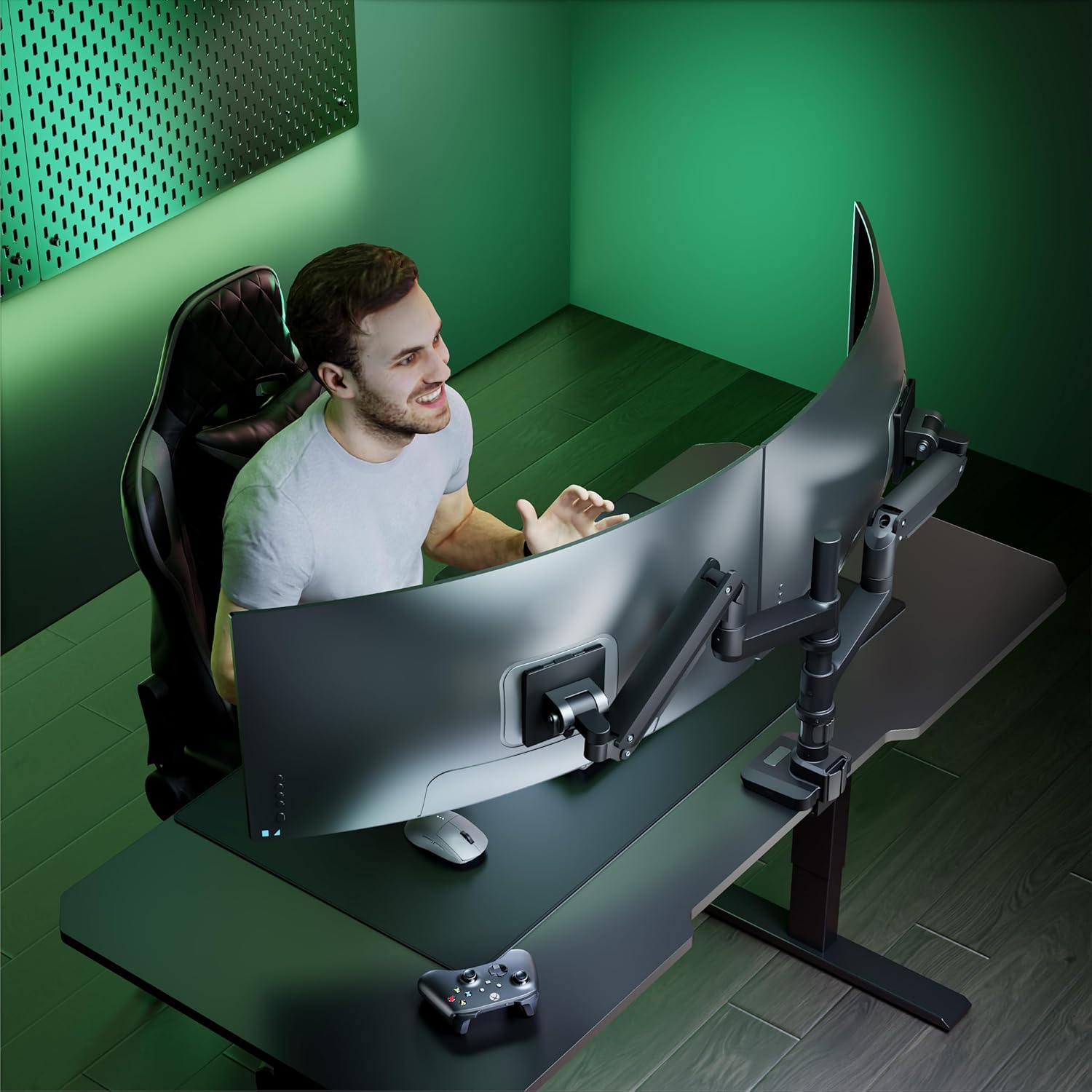 Thumbnail 6 de WALI Dual Monitor Arm Desk Mount (GSDM002XL) for 17–49 inch Ultrawide Screens