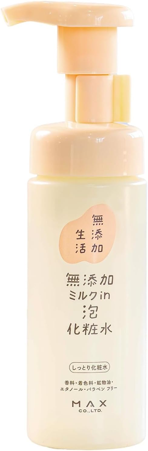 Detalle de マックス 無添加生活 ミルクin泡化粧水 140ml 泡タイプの保湿化粧水