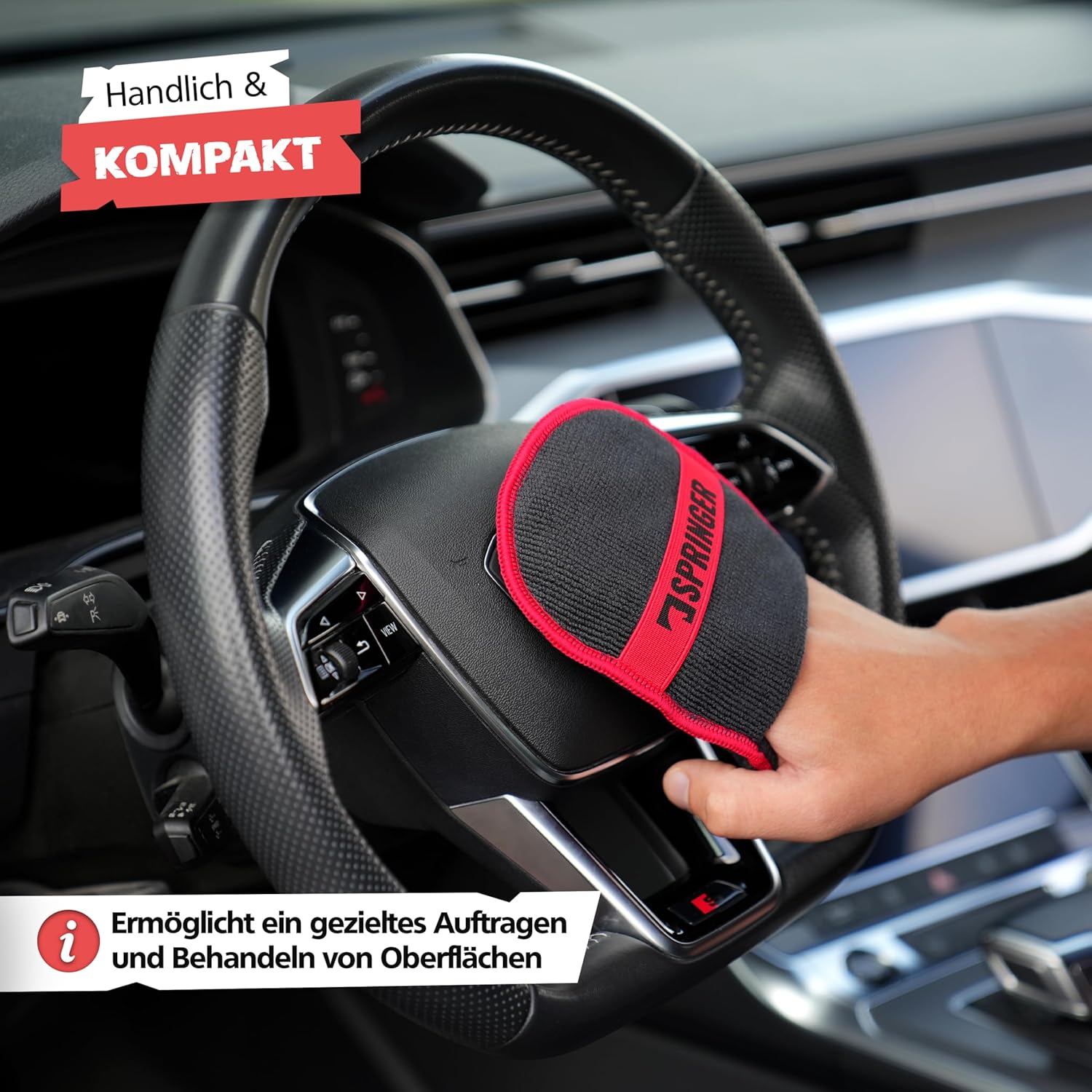 Detalle de SPRINGER ZX1100 – 2x Applikator Pads: fusselfrei, schonend und vielseitig