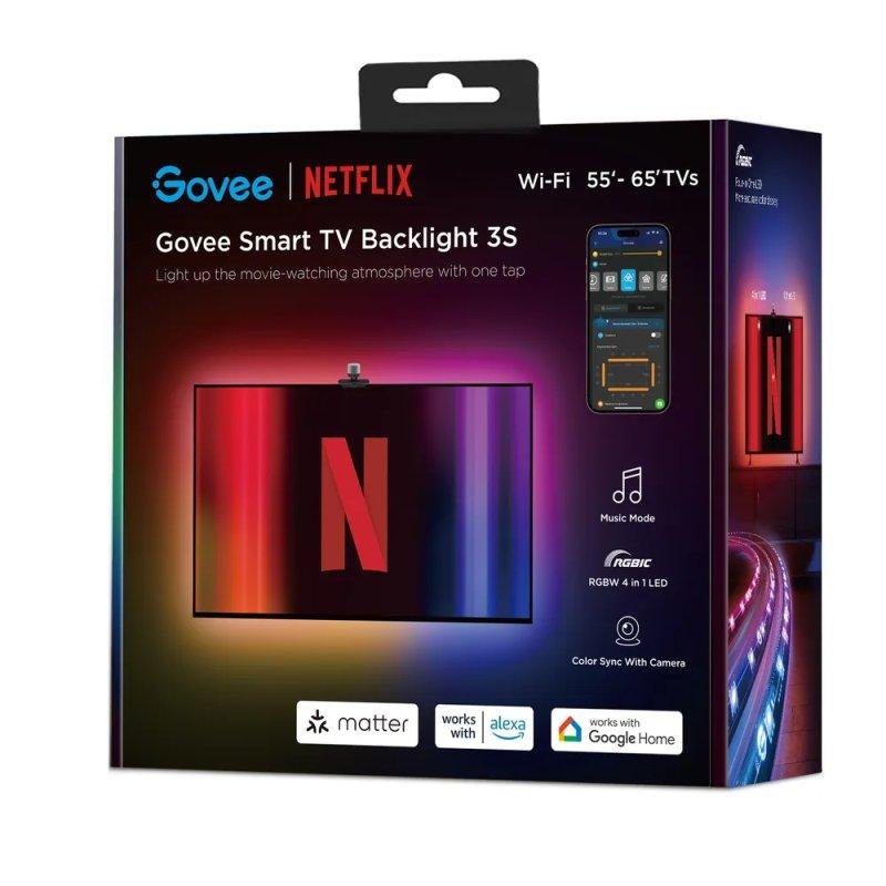 Thumbnail 3 de Tira LED inteligente Govee H6098 RGBIC+W con WiFi, Bluetooth y cámara