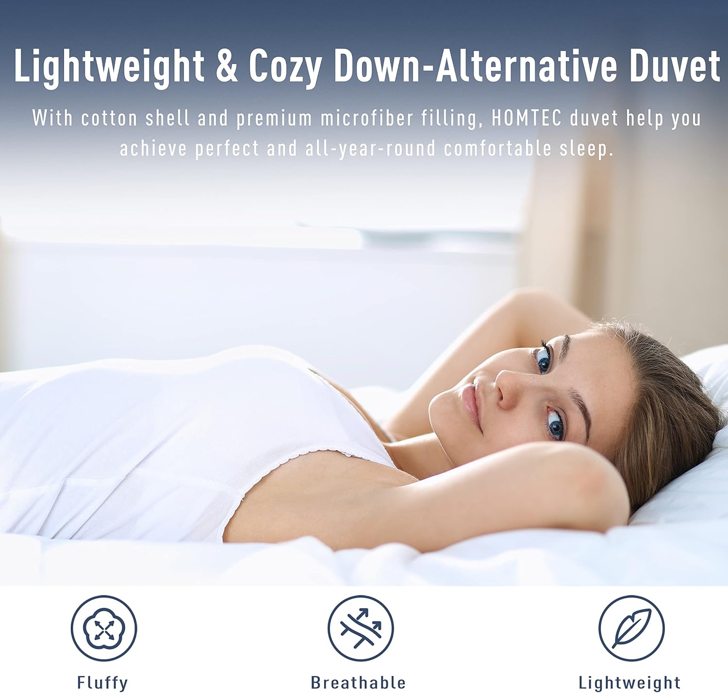 Thumbnail 6 de HOMTEC Duvet Insert Twin 100% Cotton Comforter