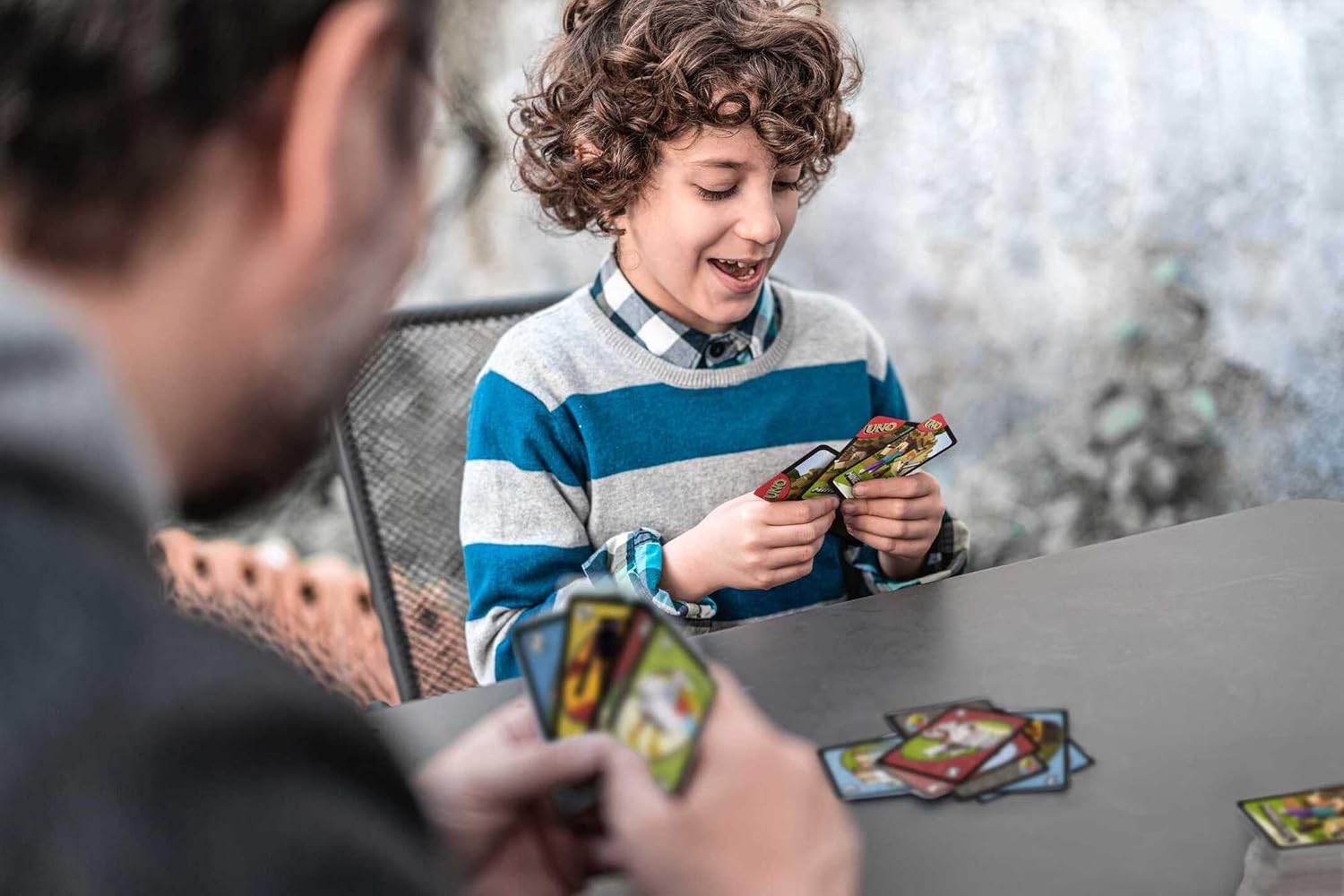 Detalle 2 de Mattel Games UNO Minecraft: juego de cartas para niños a partir de 7 años