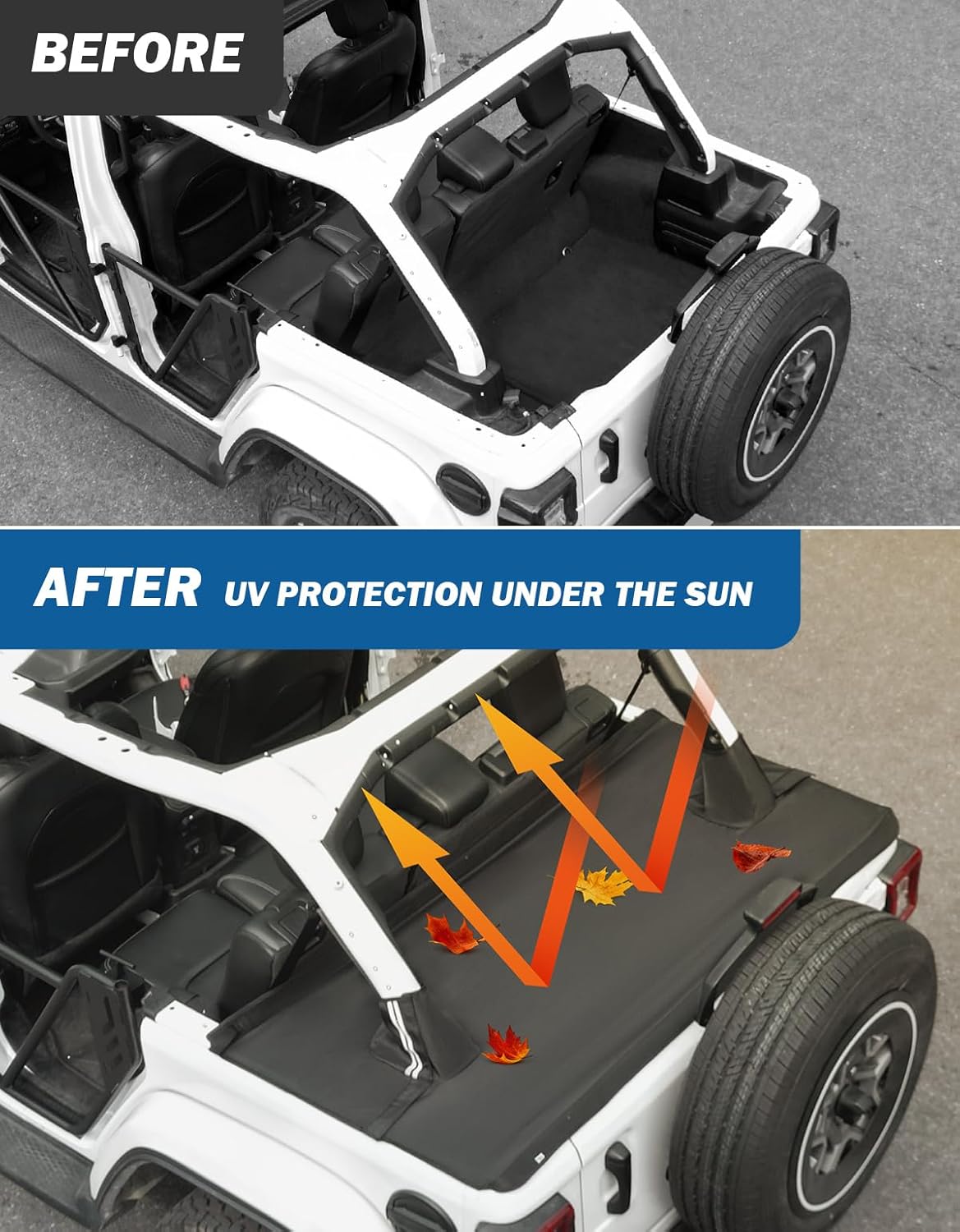 Thumbnail 1 de JOYTUTUS Tonneau Cover for Wrangler JL 4-Door (2018-2026): Waterproof Trunk & Tailgate Protection