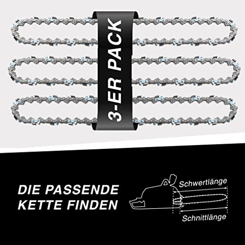 Thumbnail 6 de Tallox 3 Sägeketten, 30 cm, 3/8" LP, 1,1 mm, 44 Treibglieder