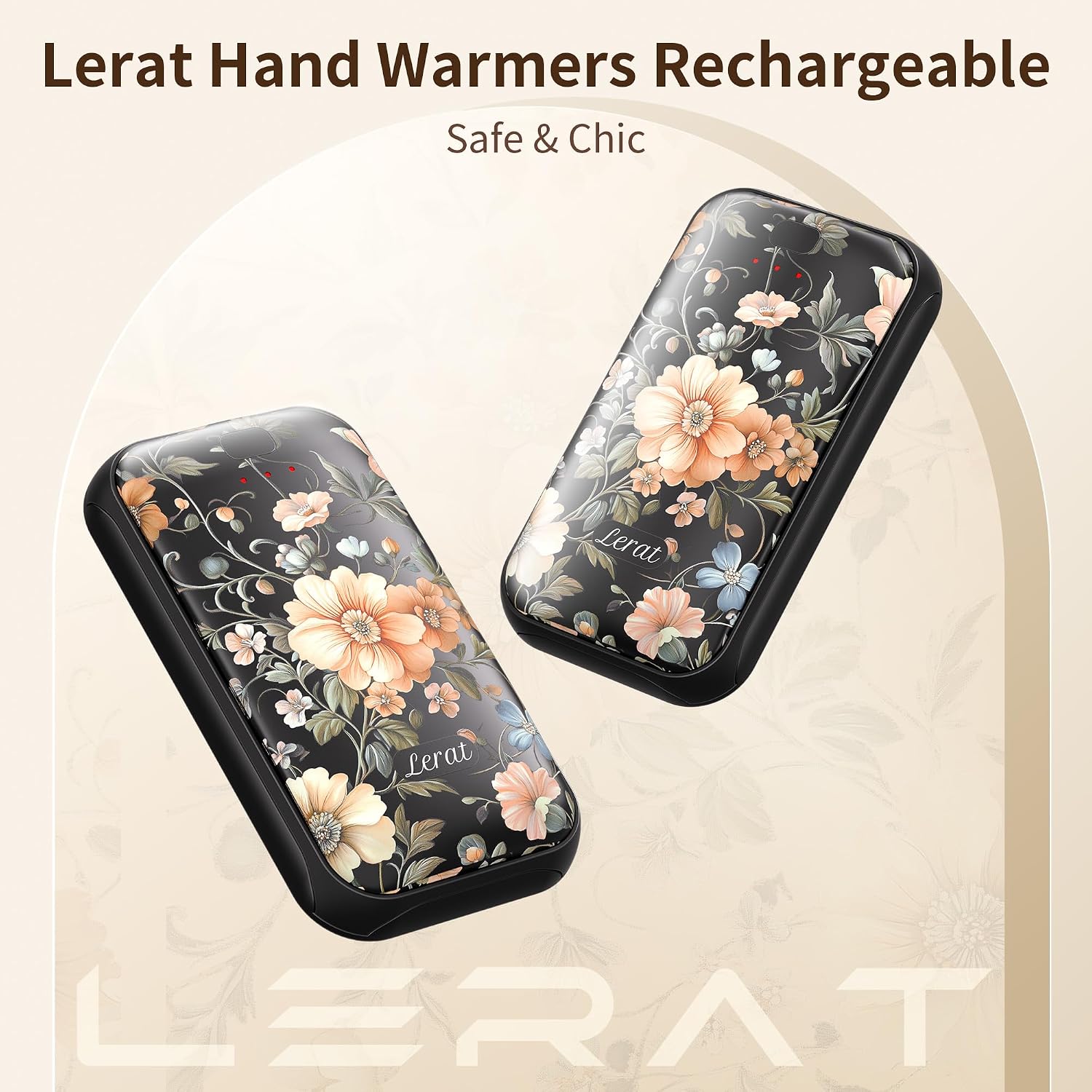 Detalle de LERAT A22 Rechargeable Hand Warmers, 2-Pack with 3 Heat Settings