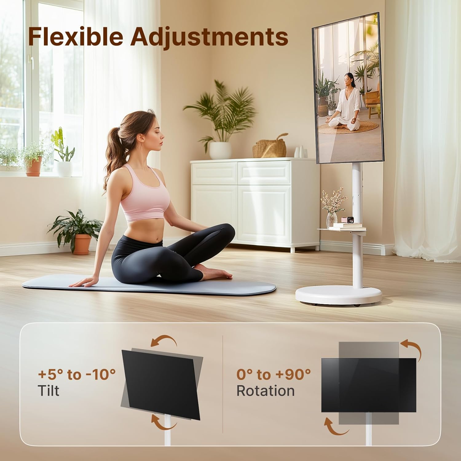 Thumbnail 3 de ECOTINY Height Adjustable TV Stand 86"