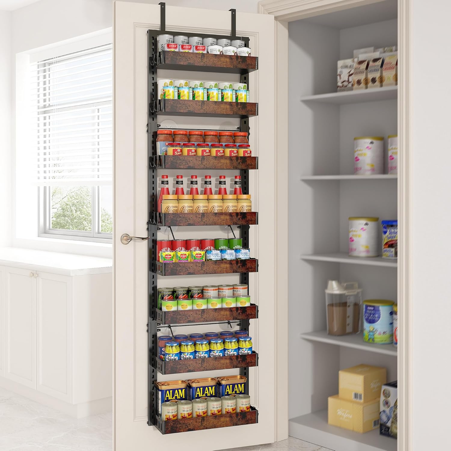 Detalle de Bukfen Pantry Door Organizer 8-Tier Storage
