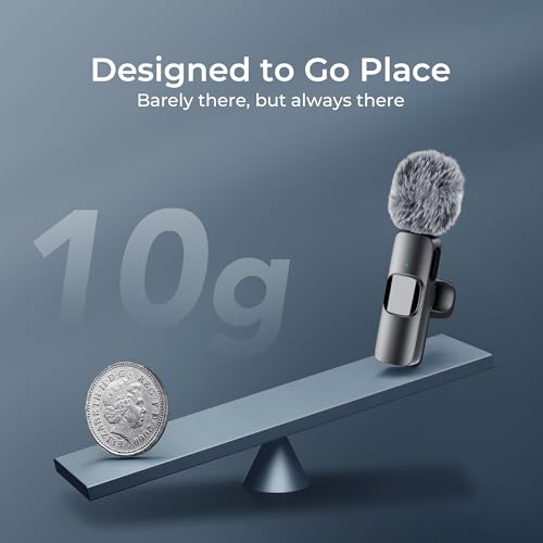 Detalle 2 de YRF Wireless Lavalier Microphone for iPhone, iPad and Android — Crystal Sound with Noise Reduction