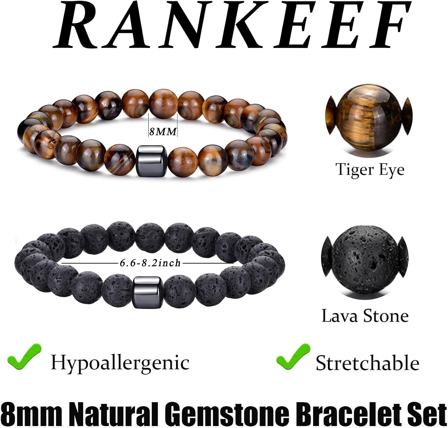 Thumbnail 2 de RANKEEF Set braccialetti perline 8 mm
