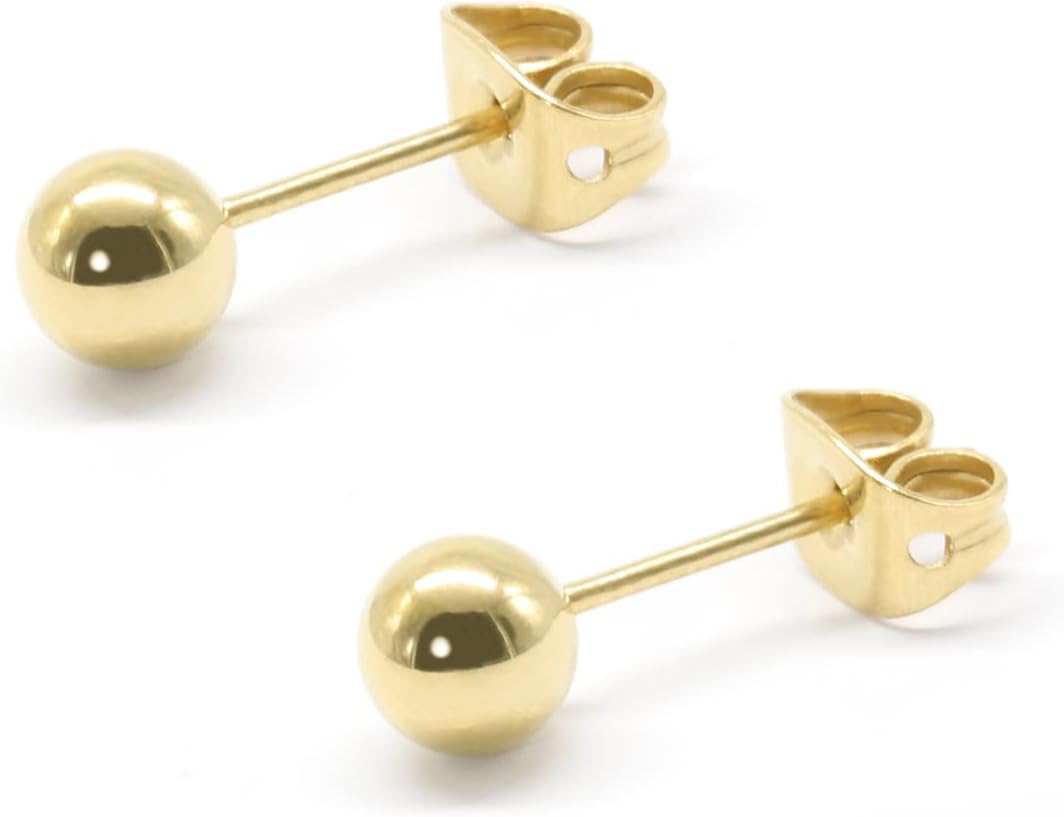 Thumbnail 6 de Titanium ball stud earrings 3mm G23