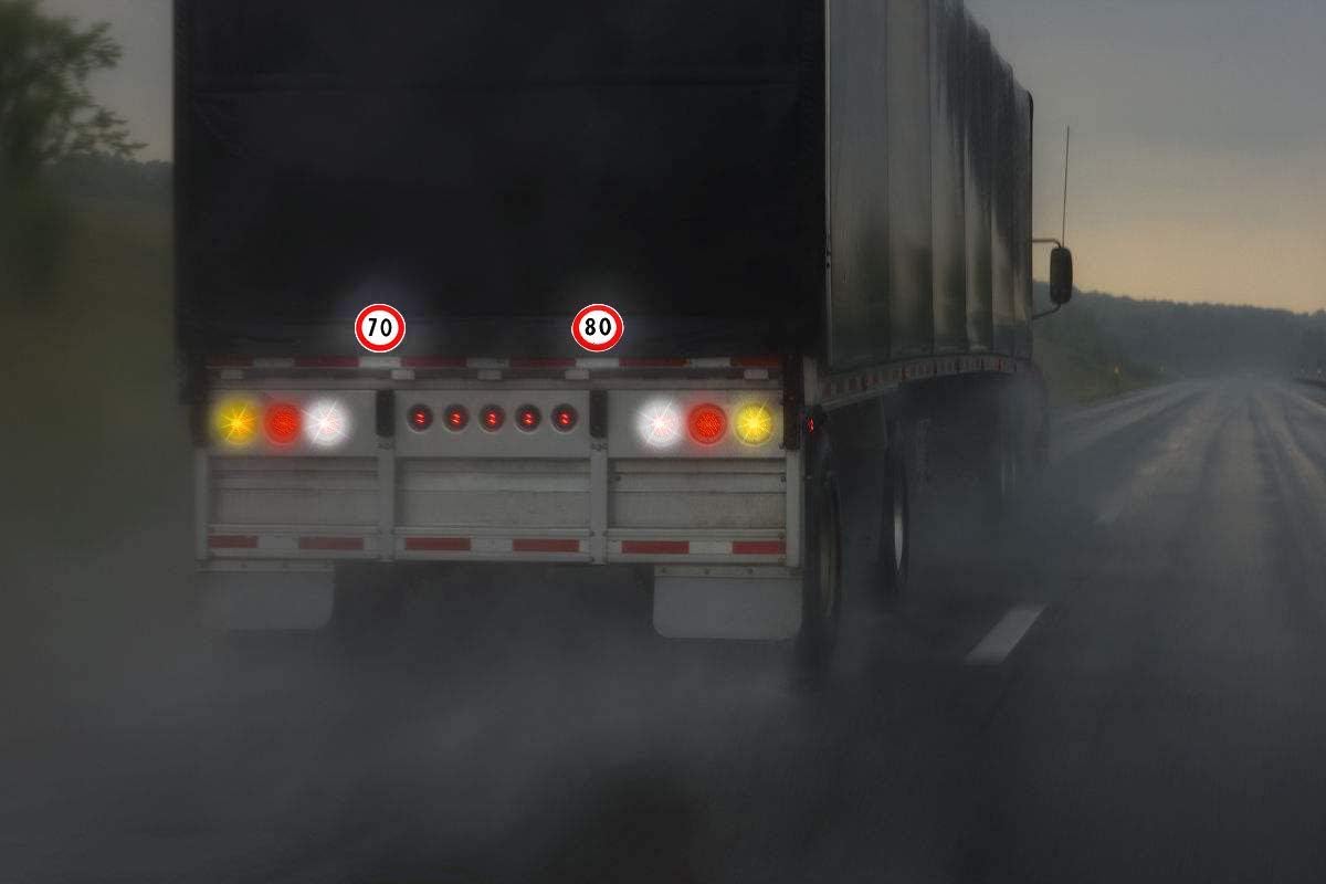 Detalle 2 de 4R Quattroerre.it 1545/40 Selbstklebende Geschwindigkeitsbegrenzung 70/80 km/h – EU genehmigt