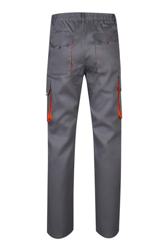 Detalle de Pantalón bicolor multibolsillos VELILLA 103004 Gris y Naranja (talla 46)