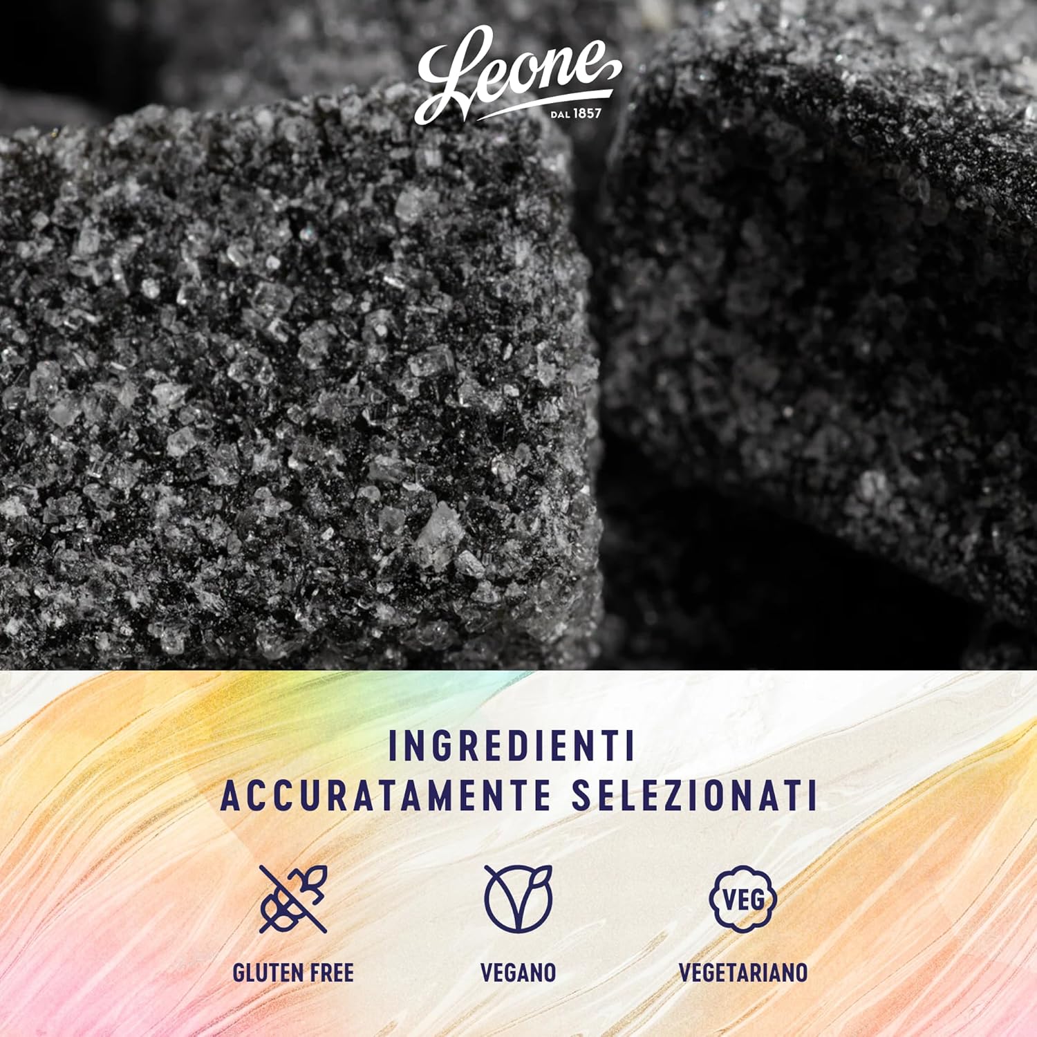 Thumbnail 1 de Leone dal 1857 Sacchetto Ricarica Porta Caramelle Sukaj: Caramelle Gommose Liquirizia e Arancia (500 g)