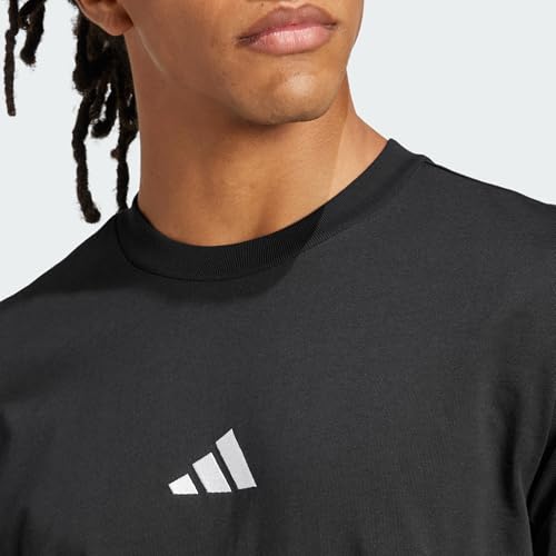 Thumbnail 7 de adidas Hombre Essentials Small Logo Jersey Shirt (Negro/Blanco, L)