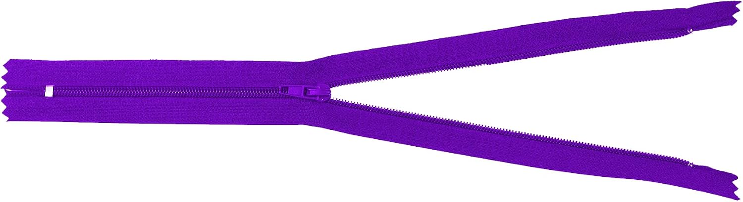 Detalle de Mandala Crafts 85 Purple Nylon Zippers for Sewing
