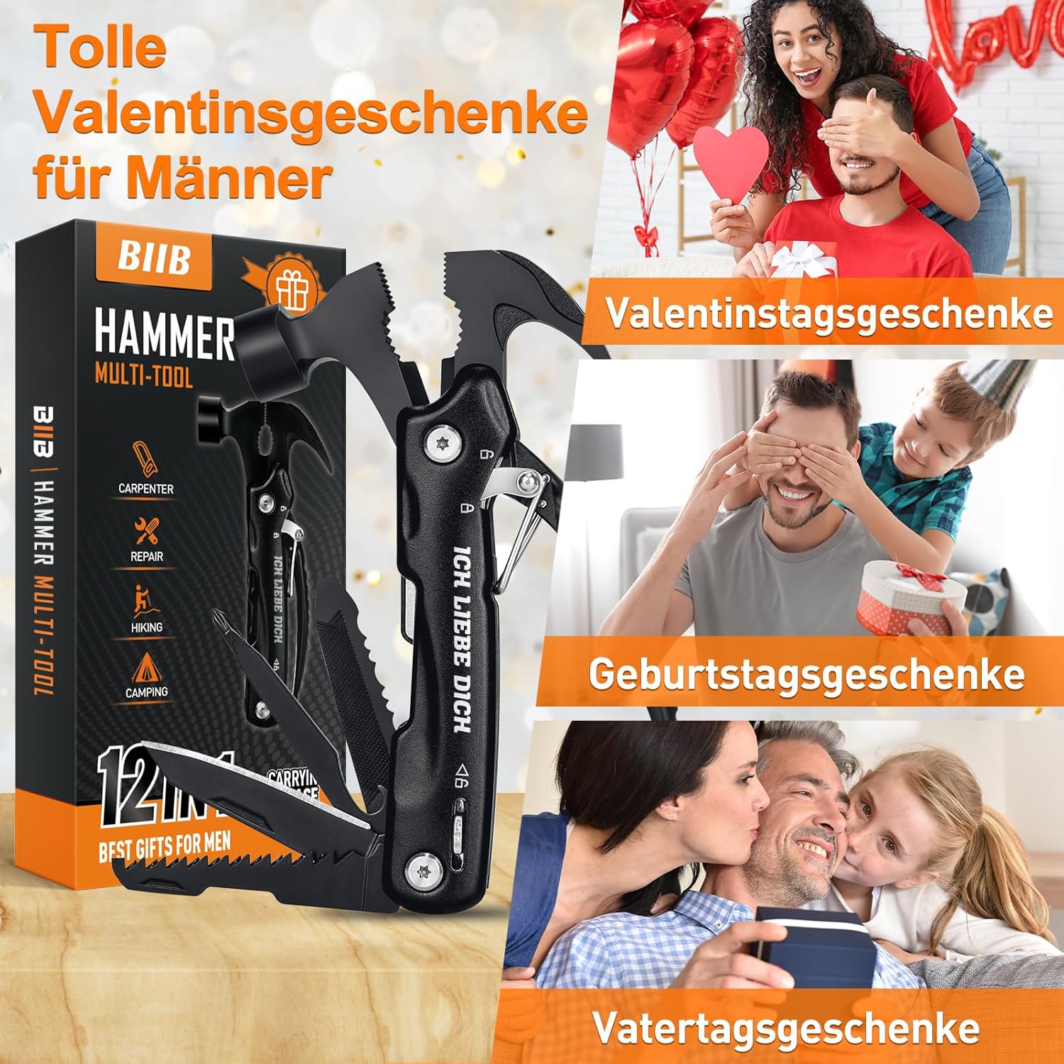 Thumbnail 6 de BIIB Geschenk Valentinstag für Ihn – 12-in-1 Multitool für Männergeschenke