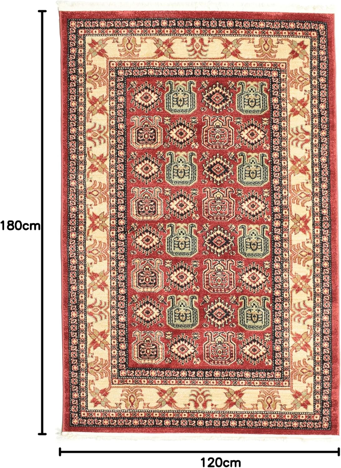Thumbnail 2 de RugVista Kazak Simav Rug, 120 x 180 cm, Red and Beige, Medium Pile