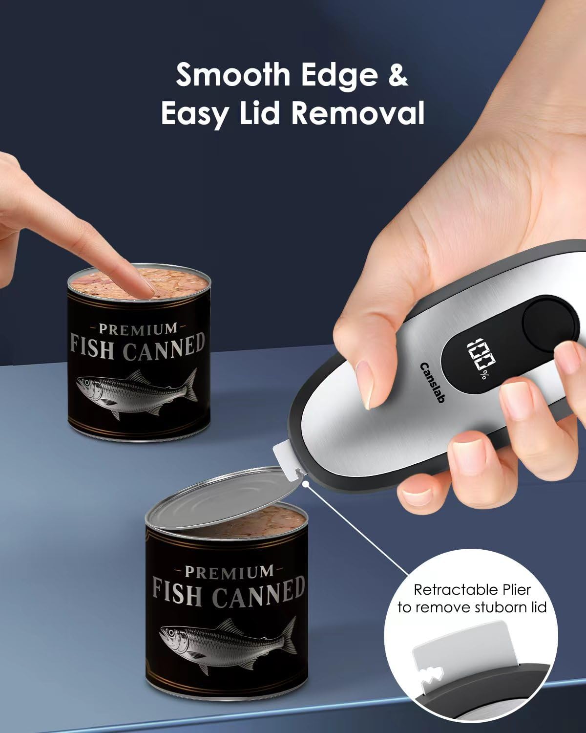 Detalle 2 de Canslab Electric Can Opener, Stainless Steel