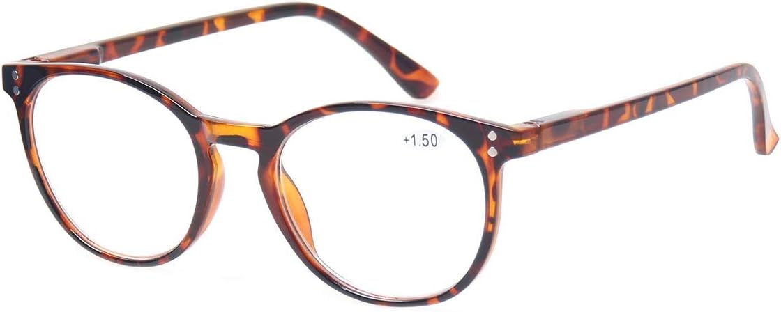 Thumbnail 3 de Kerecsen 4 Pack Retro Round Reading Glasses with Spring Hinges – Lightweight, Unisex