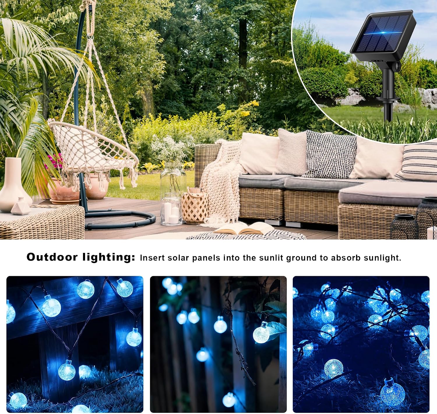 Thumbnail 3 de Knayis 50LED Solar Lights Outdoor Garden