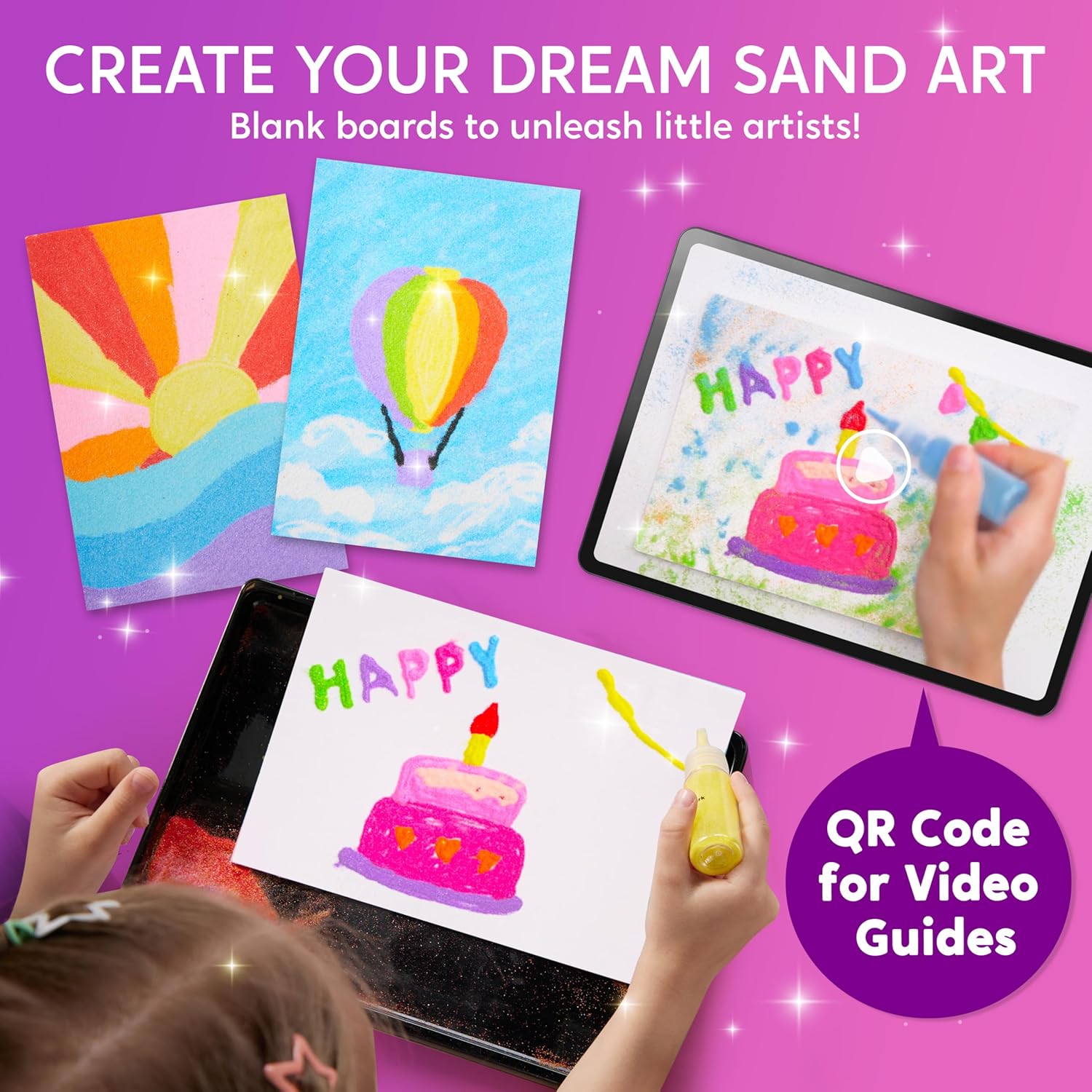 Thumbnail 5 de Klever Kits Sandbilder Kinder – Sandmalerei mit leuchtenden Farben und Bögen für Kinder ab 5