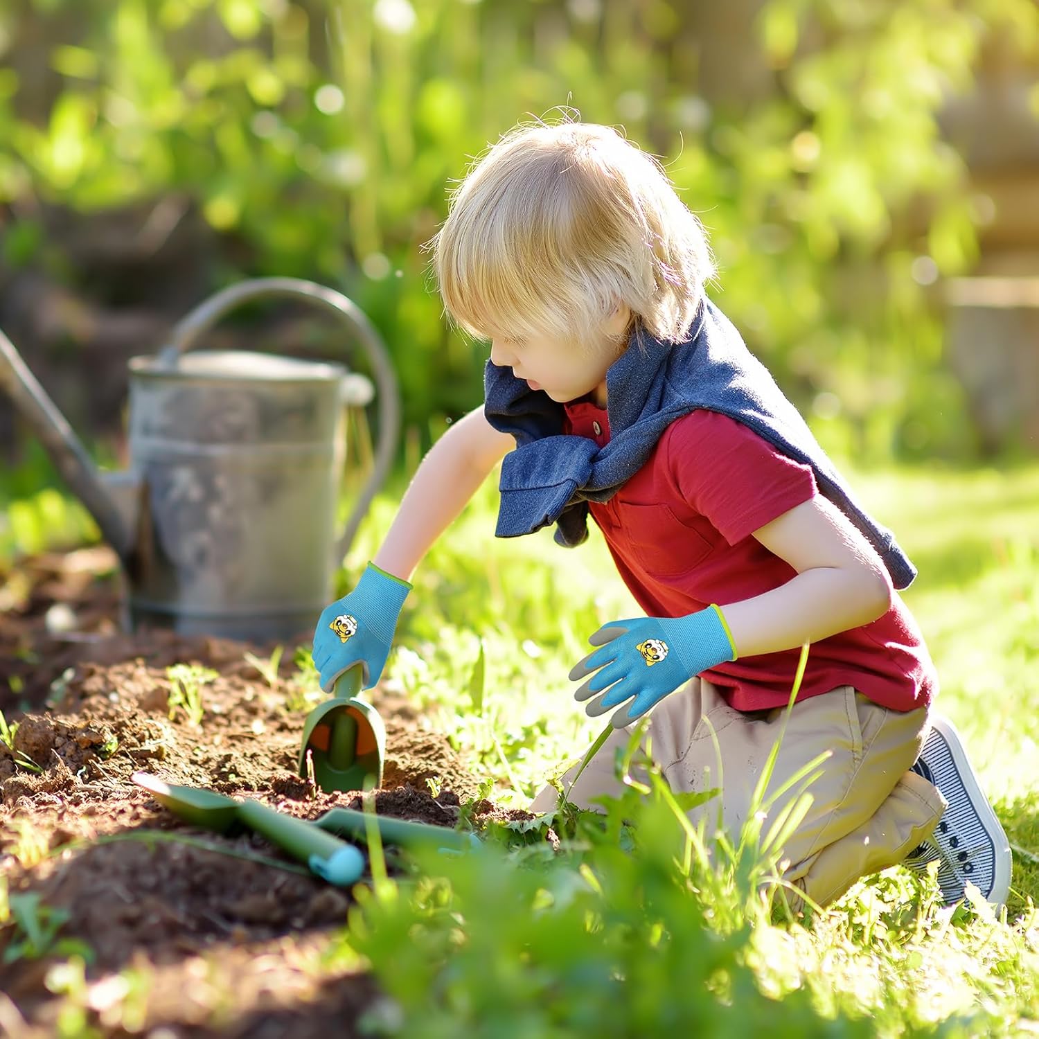 Thumbnail 6 de OSDUE Guanti da lavoro da giardino per bambini Flower Power (set di 3) 2-4 anni