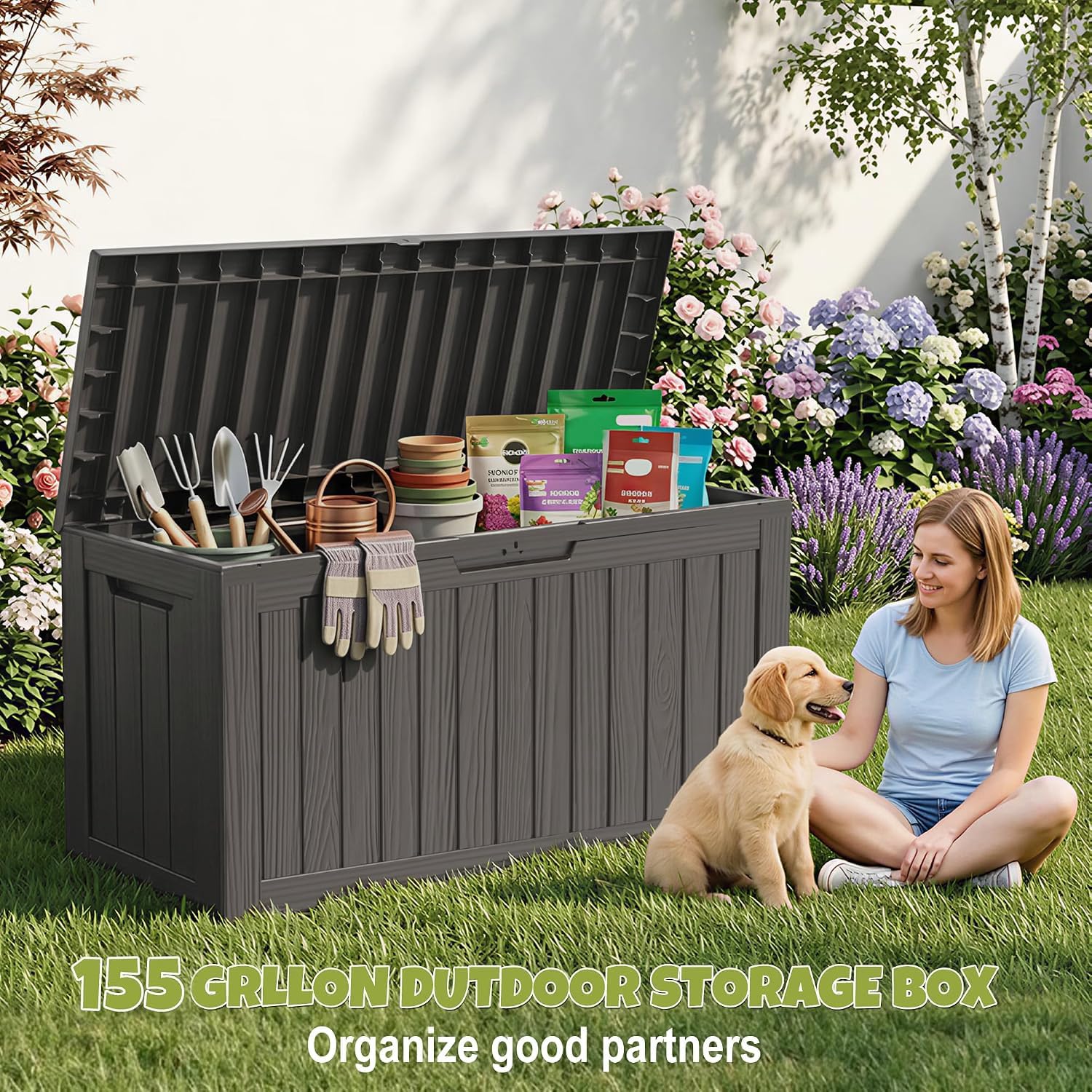 Detalle 2 de DRATO Outdoor Storage Box 155 Gallon