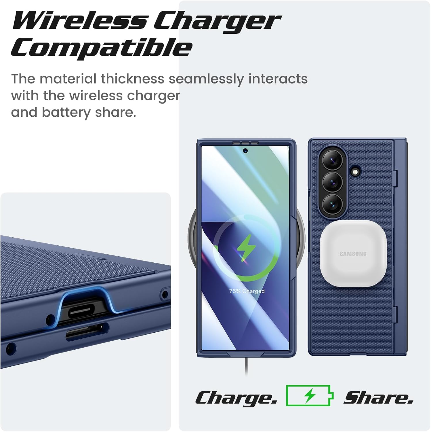 Thumbnail 2 de Samsung Galaxy Z Fold 7 slim case with kickstand