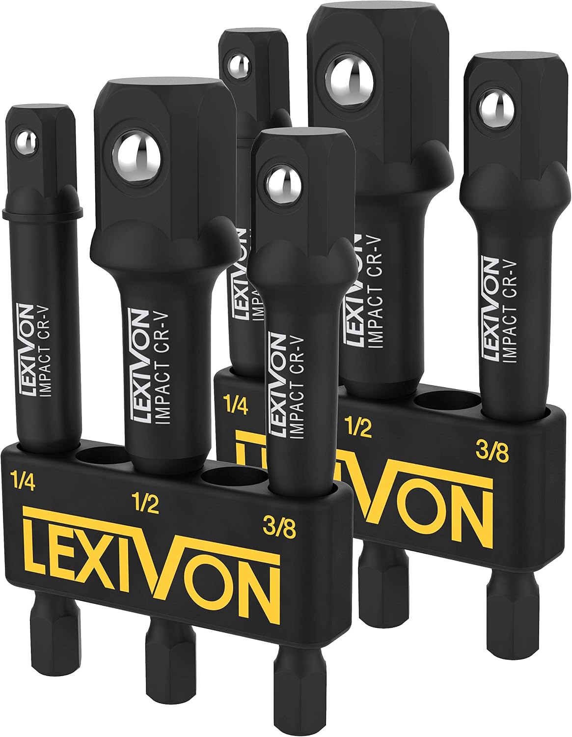 Thumbnail 6 de LEXIVON Set di adattatori a bussola con punte per avvitatore a impulsi LX-105, 6 pz, attacchi 6,35 / 9,5 / 12,7 mm