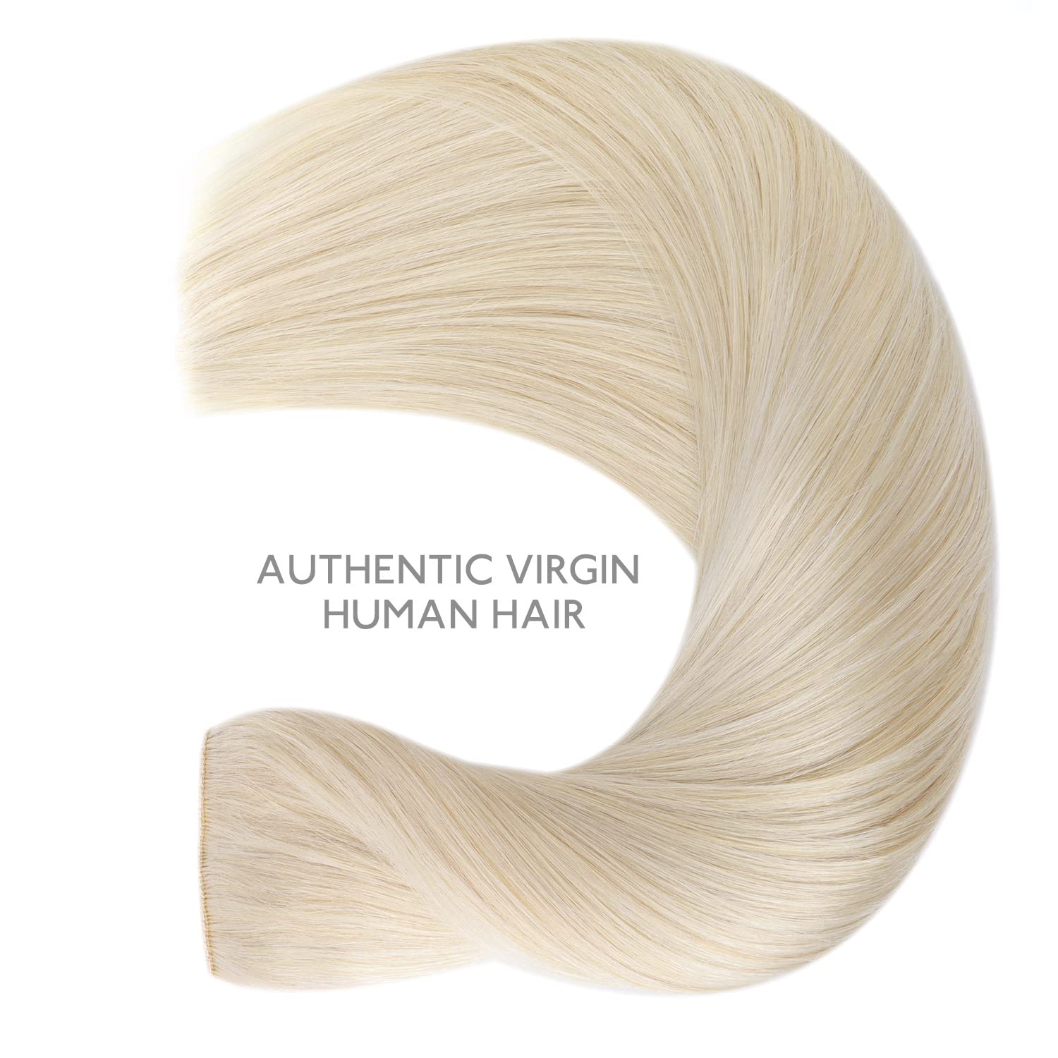Thumbnail 5 de WENNALIFE Wire Hair Extensions Real Human Hair, 18 inch, Platinum Blonde Remy with Invisible Wire