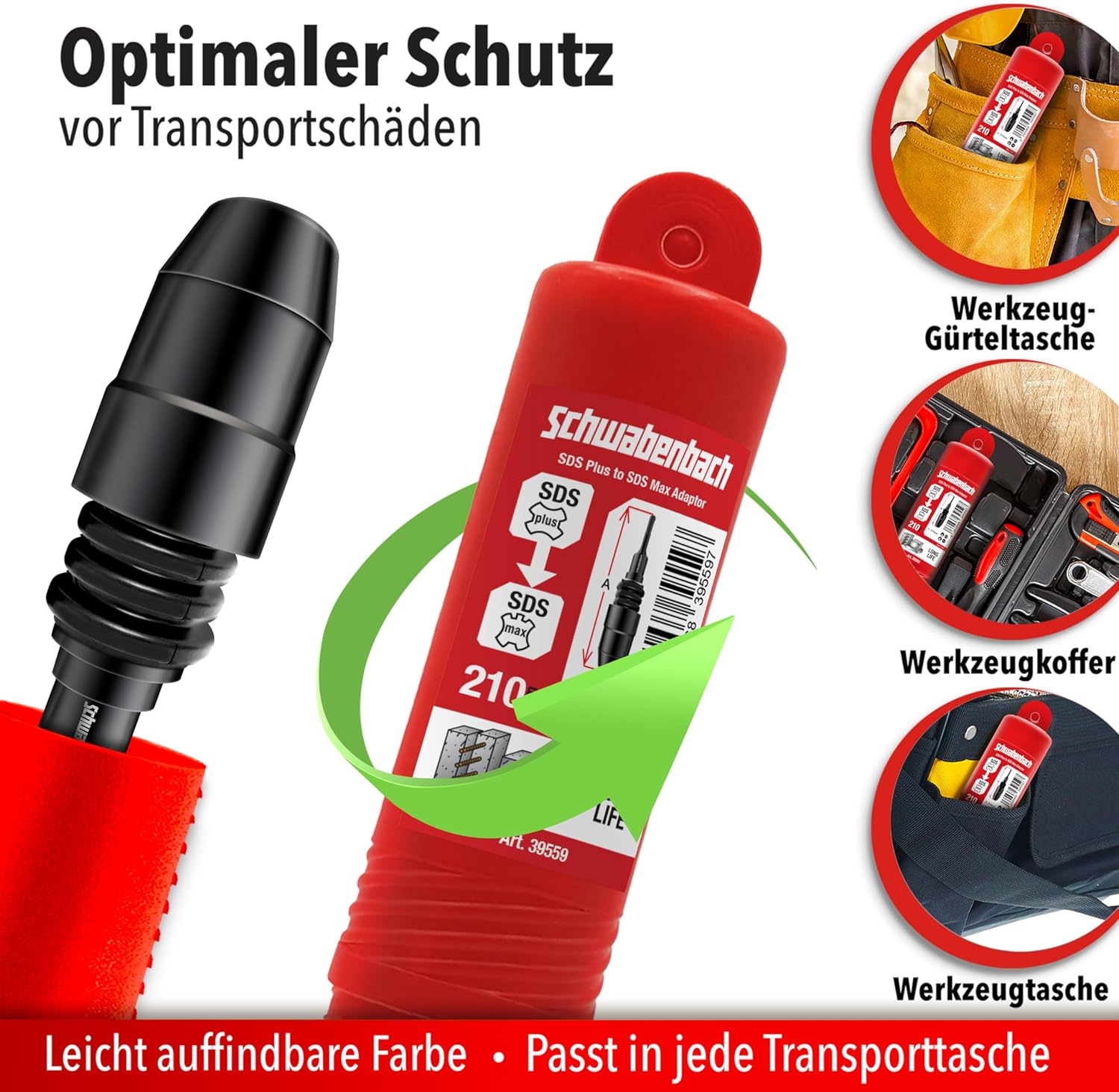 Detalle 2 de Adaptateur SDS Plus vers SDS Max 60Si2Mn