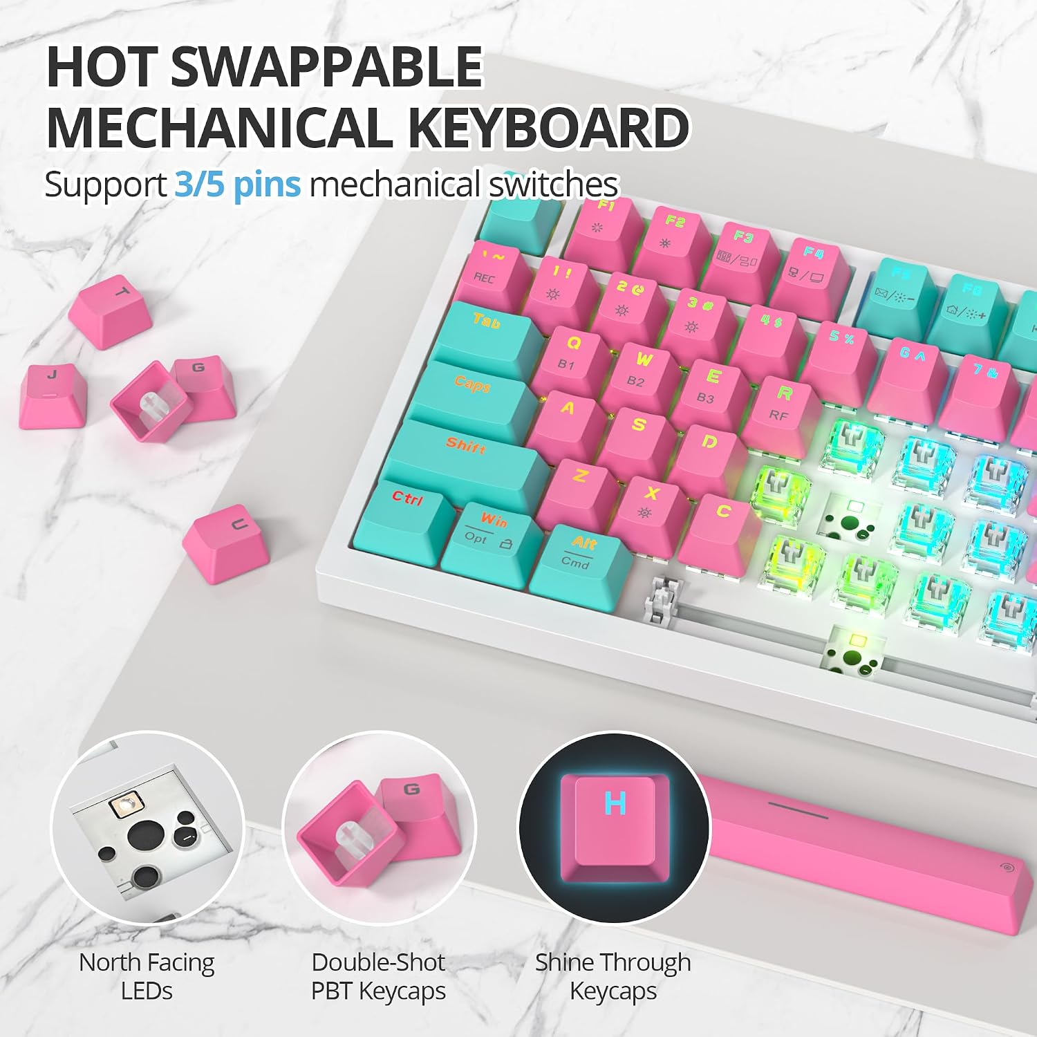 Thumbnail 1 de iRoboosta Wireless Mechanical Keyboard 75%