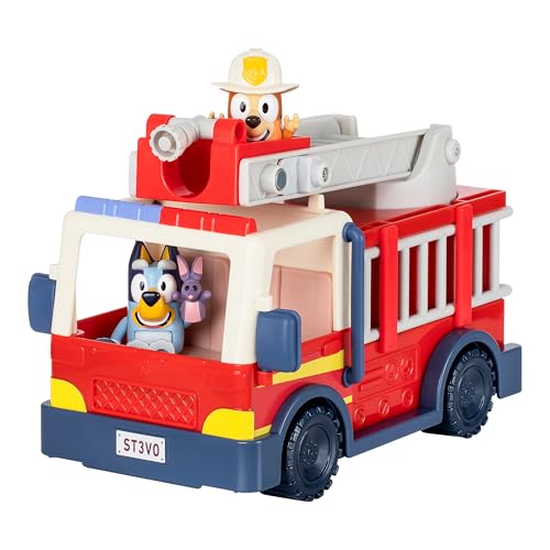 Detalle de Bluey Camión de Bomberos con Figuras exclusivas