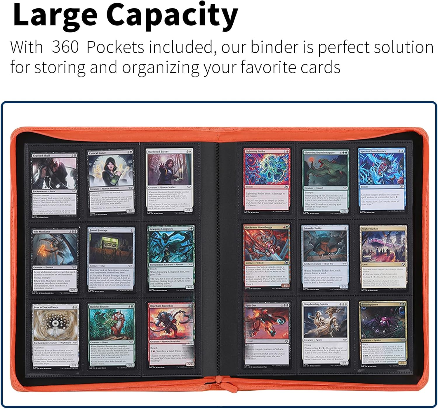 Thumbnail 2 de Snekdy premium 360-pocket trading card binder (Orange)