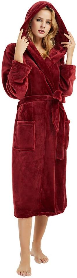 Thumbnail 3 de HEARTNICE Damen Fleece Bademantel Kapuze