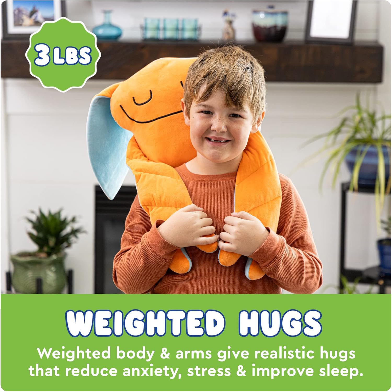 Detalle 2 de Bumpas Plush Toys Weighted Animal - 14" Zeek (Cuddle Pal)