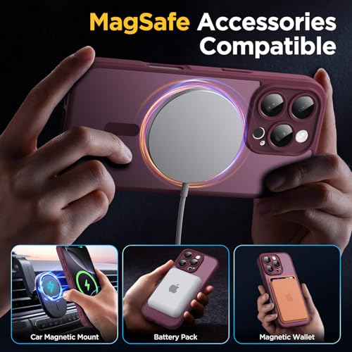 Detalle 2 de Oududianzi Étui iPhone 16 Pro Max, housses translucide, compatible MagSafe