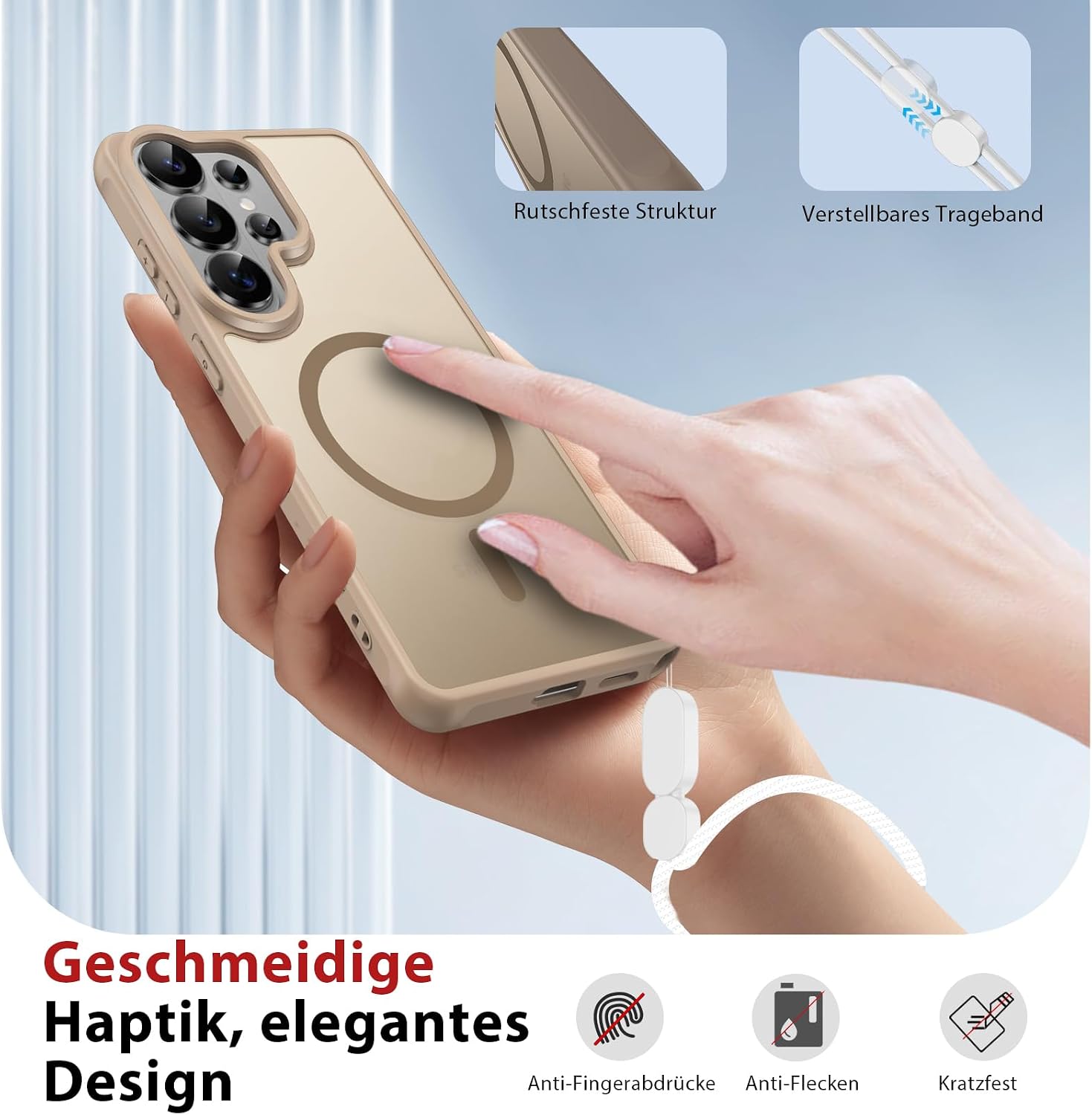 Thumbnail 6 de Dizn Hülle für Samsung Galaxy S26 Ultra – Schutzcase mit 2 Glasfolien, Objektivschutz und MagSafe-Kompatibilität