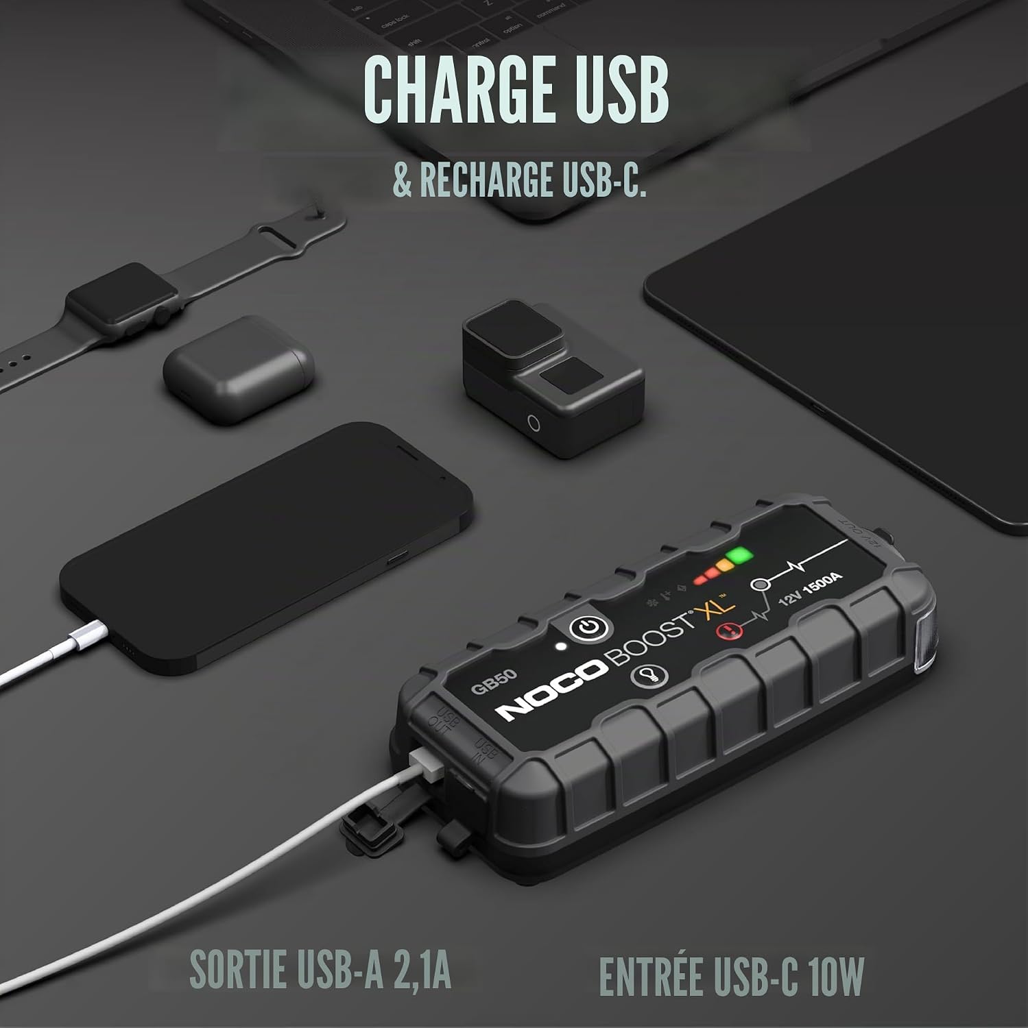 Detalle 2 de NOCO Boost GB50 booster batterie 1500A