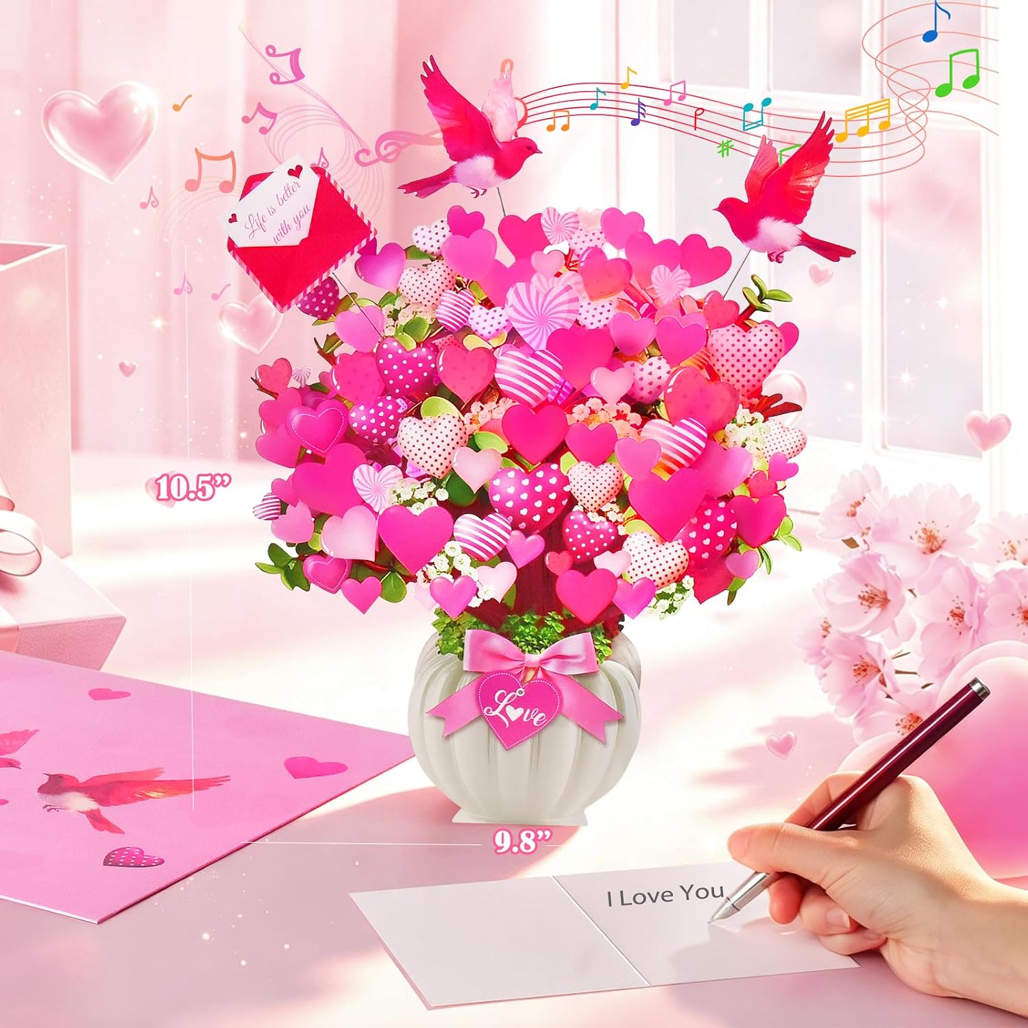 Detalle 2 de Venhoo Pop-Up Valentine’s Card, 10.5-inch