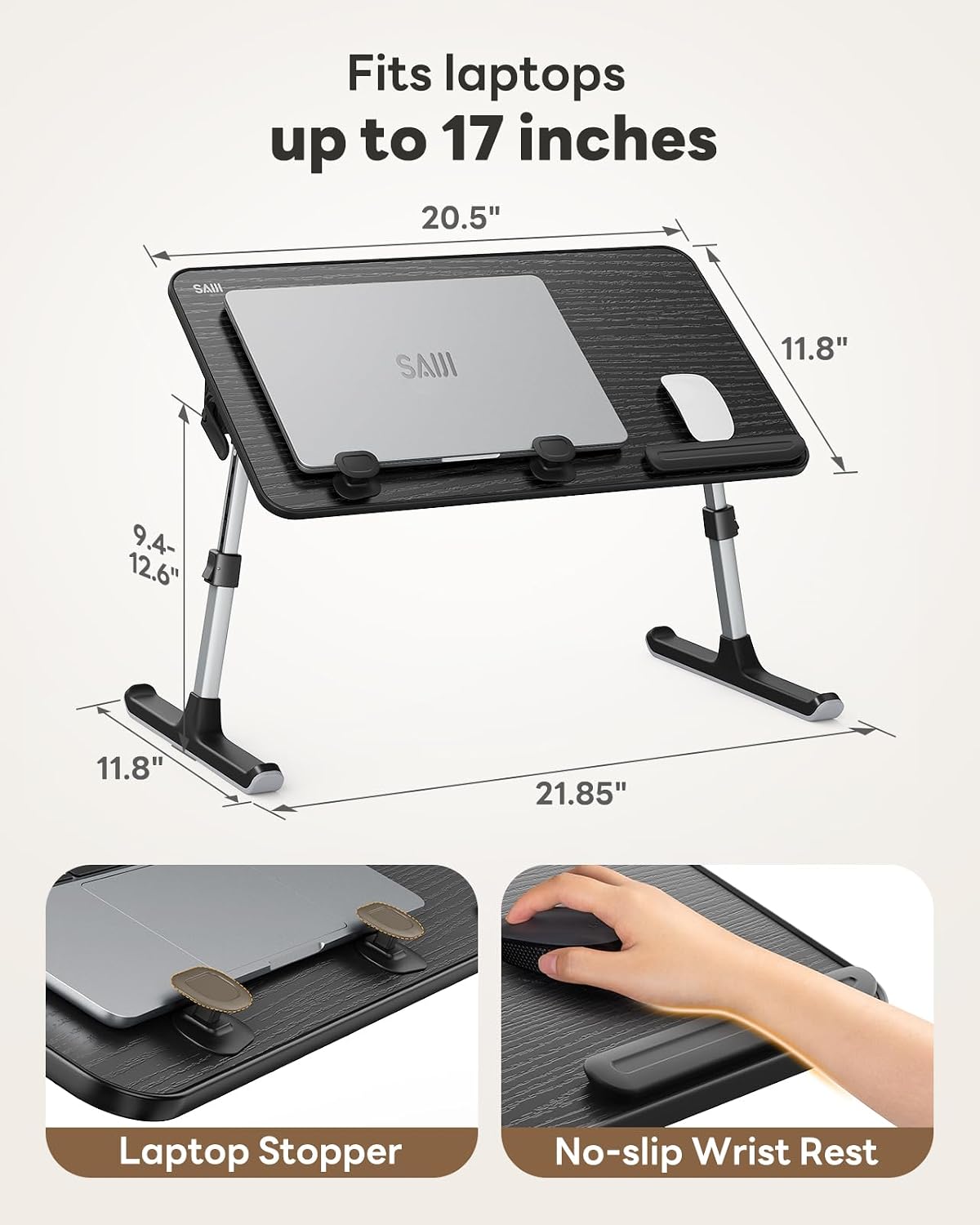 Thumbnail 5 de SAIJI Adjustable Laptop Stand 52x30cm