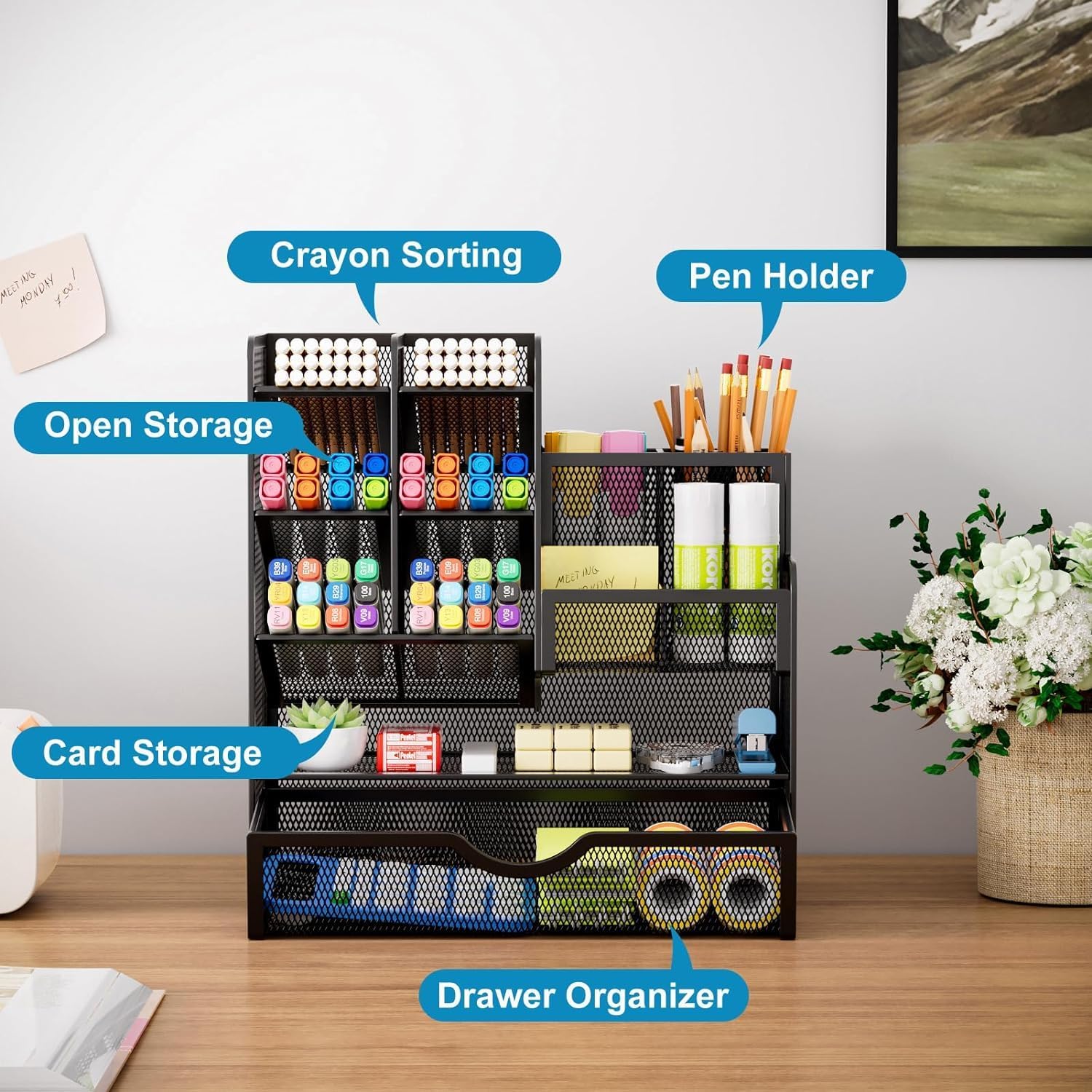 Thumbnail 1 de Marbrasse Mesh Desk Organiser