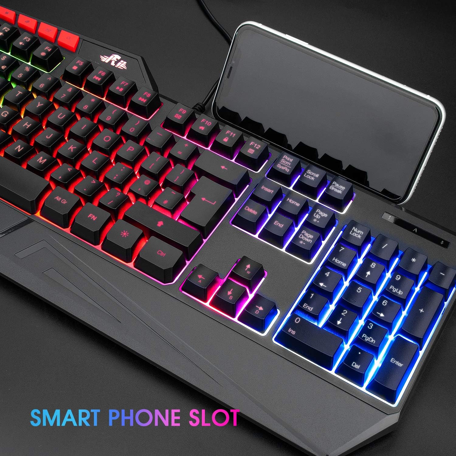 Detalle 2 de Rii RK202 Gaming keyboard with rainbow LED
