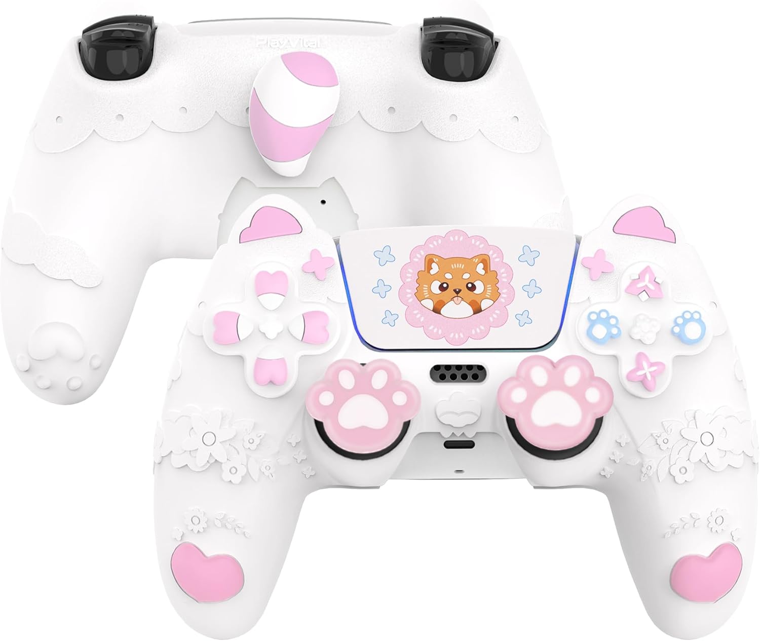 Detalle de PlayVital Cute Spring Lesser Panda PS5 controller cover
