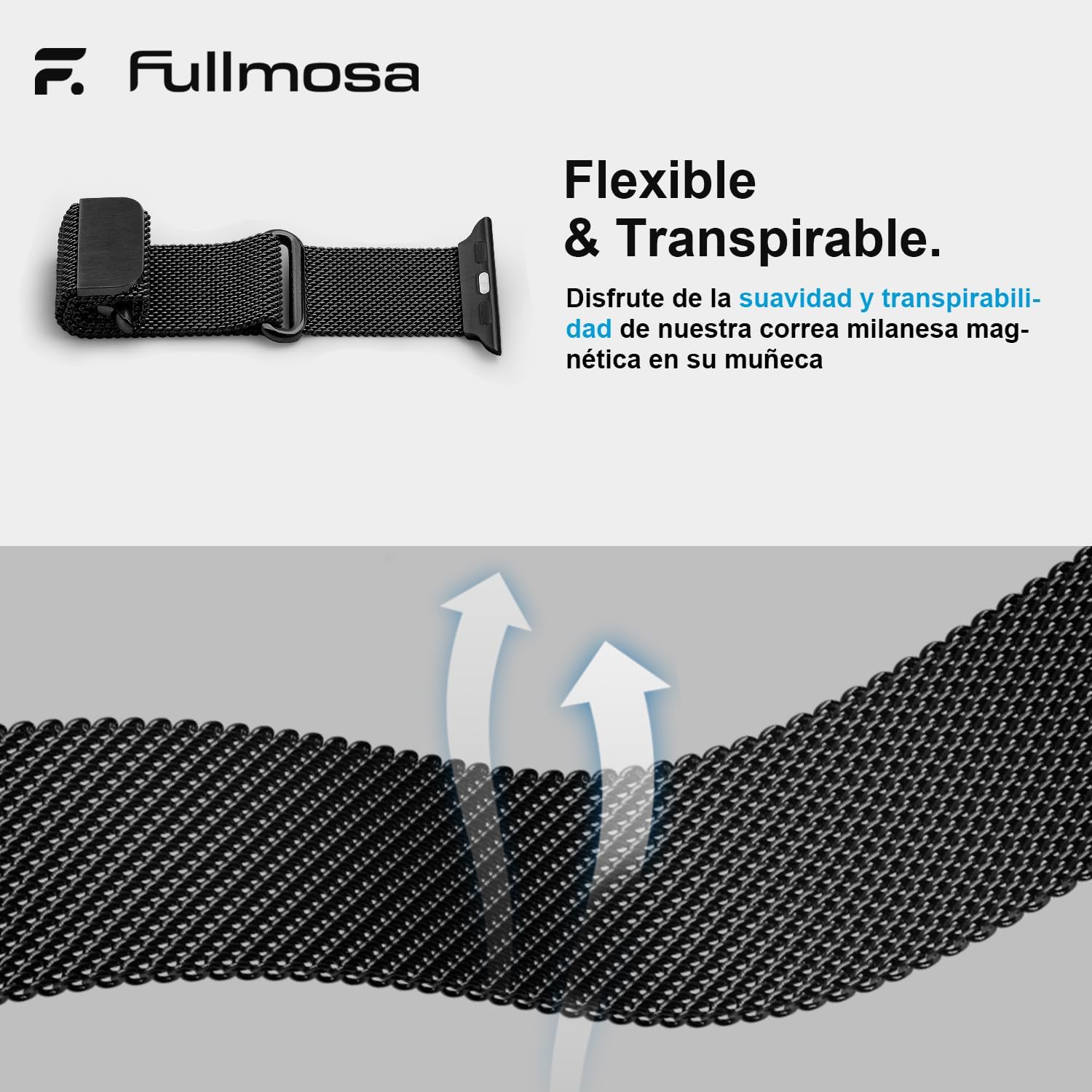 Detalle 2 de Fullmosa Correa magnética Milanese para Apple Watch 44 mm