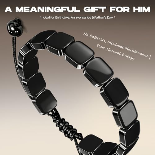 Thumbnail 6 de JTHEW Pulsera ajustable de hematita para hombres: energía estable y estilo minimalista