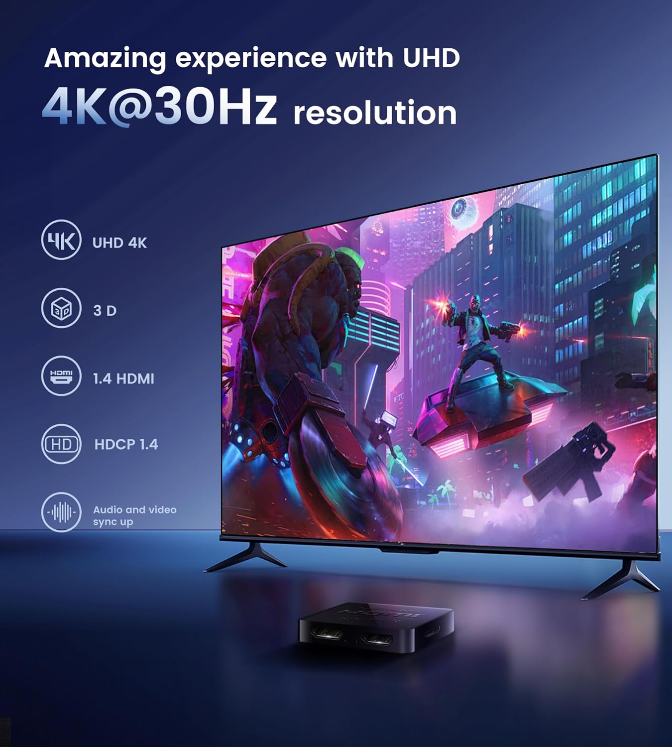 Thumbnail 3 de avedio links 1x4 HDMI Splitter: Mirror One Source to Four Displays