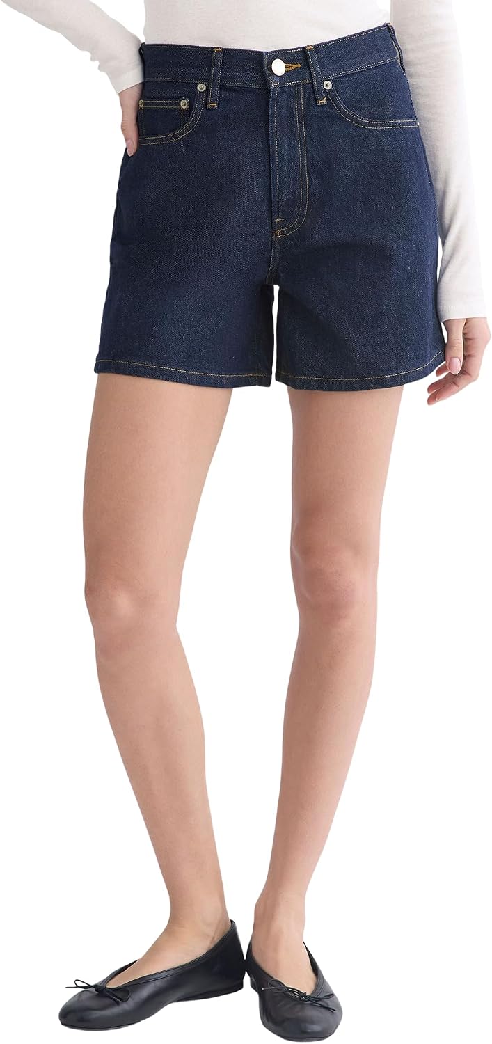 Detalle de Everlane Women's Way-High A-Line Denim Shorts