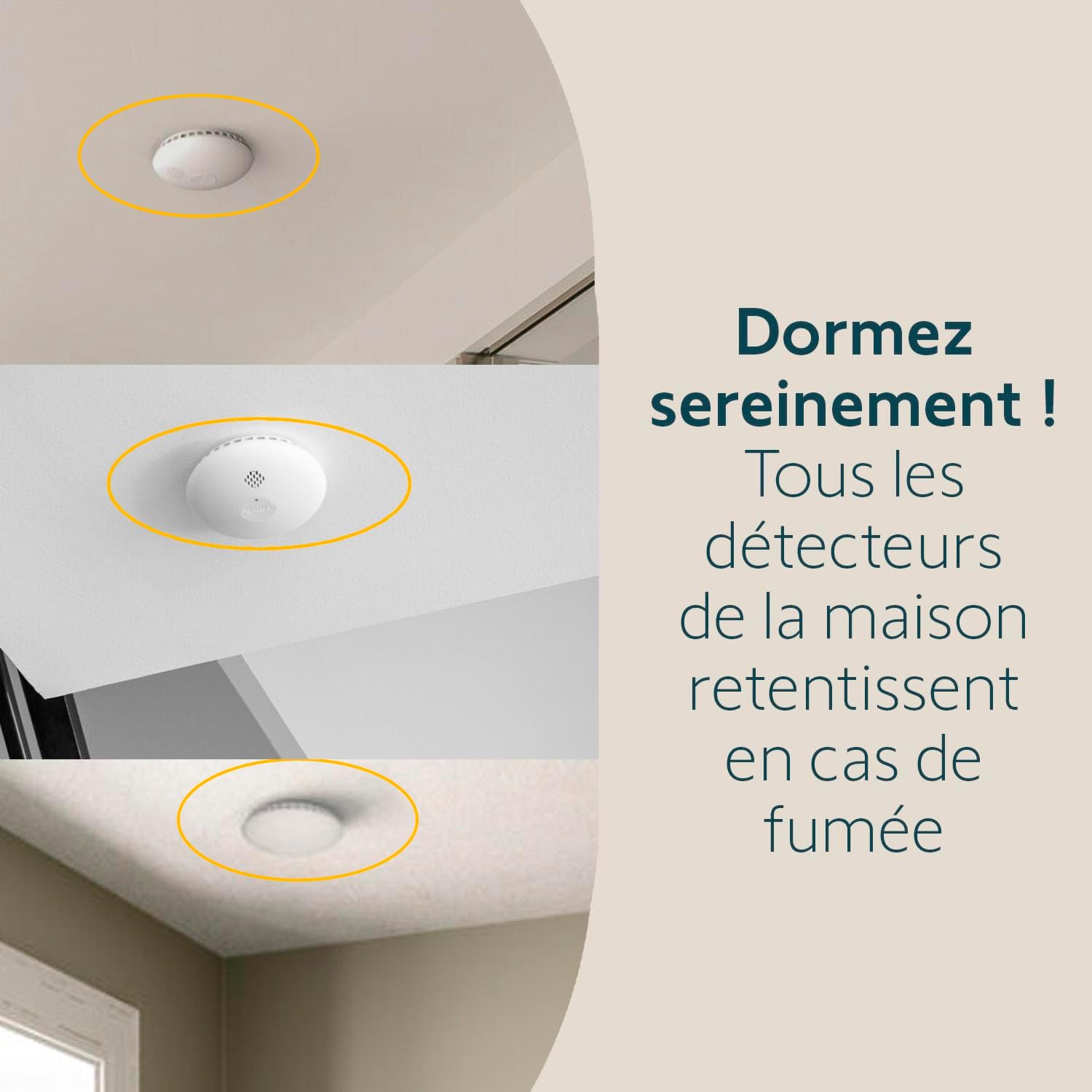 Thumbnail 5 de Somfy 1870289 Détecteur de fumée connecté avec sirène 85 dB – Compatible Home Alarm (Advanced, Essential) et Somfy One(+), Blanc
